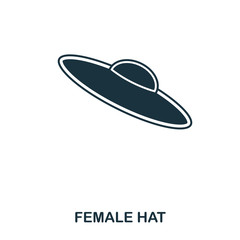 Wall Mural - Female Hat icon. Flat style icon design. UI. Illustration of female hat icon. Pictogram isolated on white. Ready to use in web design, apps, software, print.