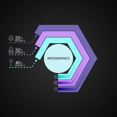 Wall Mural - Infographics for your design or advertising. Vector infographics with figures, text and icons.