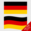 Deutschland Flaggen - Vektorgrafiken - Freigestellt auf transparentem Hintergrund
