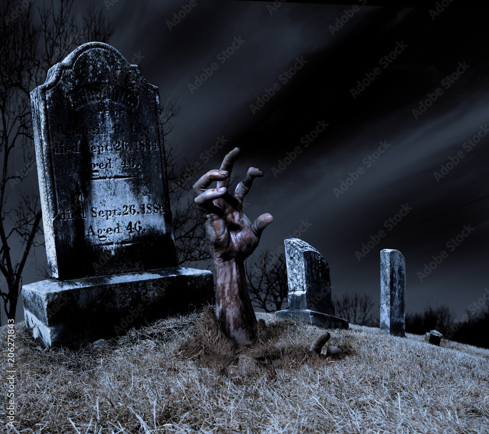 本日迄！ hand of grave AKIRA 手刷り bakateee Zombie Hand Rising from the Grave Stock Illustration | Adobe Stock