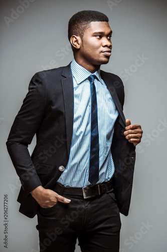Handsome Young African American Business Man In Stylish Classic