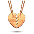 © K Barrett York - Best Friends Jewelry Charm Necklace in Gold on Chain