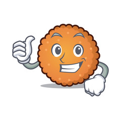 Thumbs up cookies character cartoon style