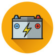 © Francois Poirier - car battery circle flat icon