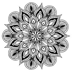 Mandalas for coloring  book. Decorative round ornaments. Unusual flower shape. Oriental vector, Anti-stress therapy patterns. Weave design elements. Yoga logos Vector.