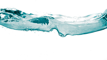 Wall Mural - Water smooth wave in a wave isolated on white background