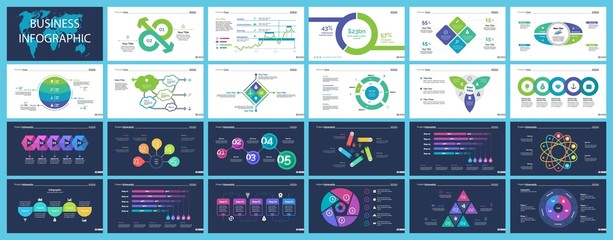 Wall Mural - set of financial analysis concept infographic charts