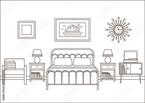 Authentic Architecture Bedroom Interior Printable Adult