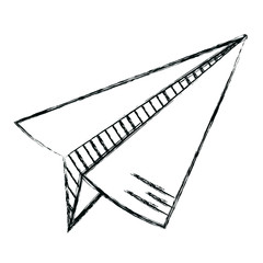 Sticker - grunge origami paper plane object design