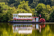 River Boat On Calm Green River