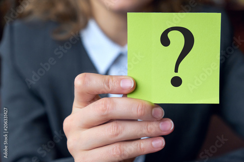 Download Business Woman Hand Holding Square Blank Sticker Mock Up Inscription Sign The Question Mark Buy This Stock Photo And Explore Similar Images At Adobe Stock Adobe Stock