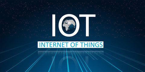 Fototapete - Industry 4.0, Internet of things (IoT) and networking vector