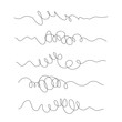 Vector set of scribble lines