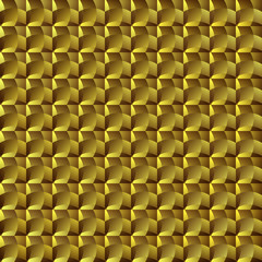 Wall Mural - golden geometric seamless mosaic pattern