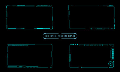 Leinwandbilder - HUD Abstract Futuristic Element User Screen Control Inteface Monitor Panel Vector