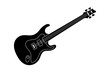 Bass Gitarre - Icon Symbol Piktogramm Bildmarke grafisches Element - Web Druck - Vektor - schwarz - schwarz weiß - fläche