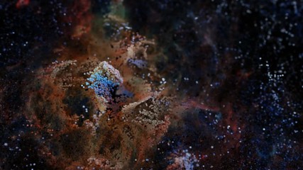 Wall Mural - unique particle cloud render of the tarantula nebula. cg recreation. 4k.