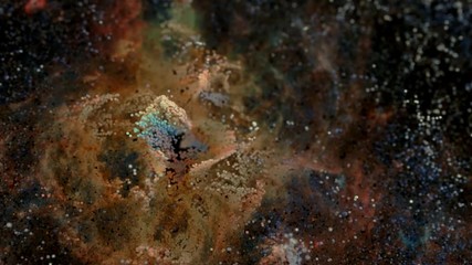 Wall Mural - unique particle cloud render of the tarantula nebula. cg recreation. 4k.