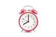 © Mizkit - Classic retro red alarm clock isolated on a white background