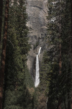 Scenic View Of Yosemite Fall At National Park