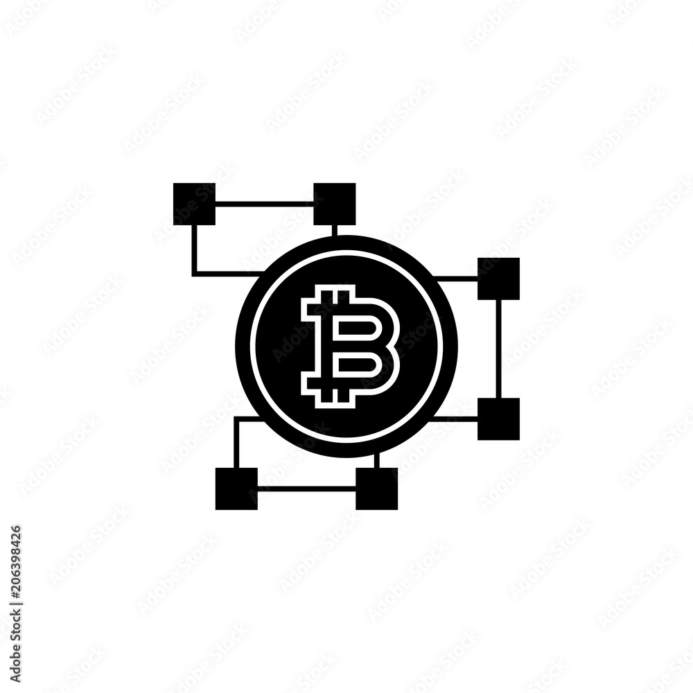 bitcoin blockchain icon. Element of Crypto currency icon for mobile concept  and web apps. Detailed bitcoin blockchain icon can be used for web and  mobile. Premium icon Stock Vector | Adobe Stock
