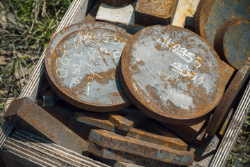 Wall Mural - scarp metal on a pile