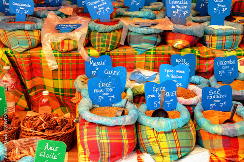 Epices Creoles Des Antilles Sur Un Marche En Guadeloupe Stock Photo Adobe Stock
