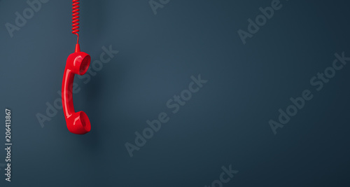 Fotomural Shot of a landline telephone receiver with copy space for individual text