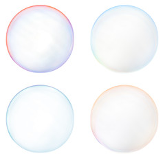 Soap bubble on a white background