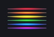 Neon rainbow flag lines for pride month