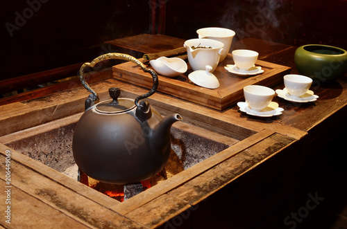 Old Kettle Put On A Fireplace For Hot Drinking Buy This Stock