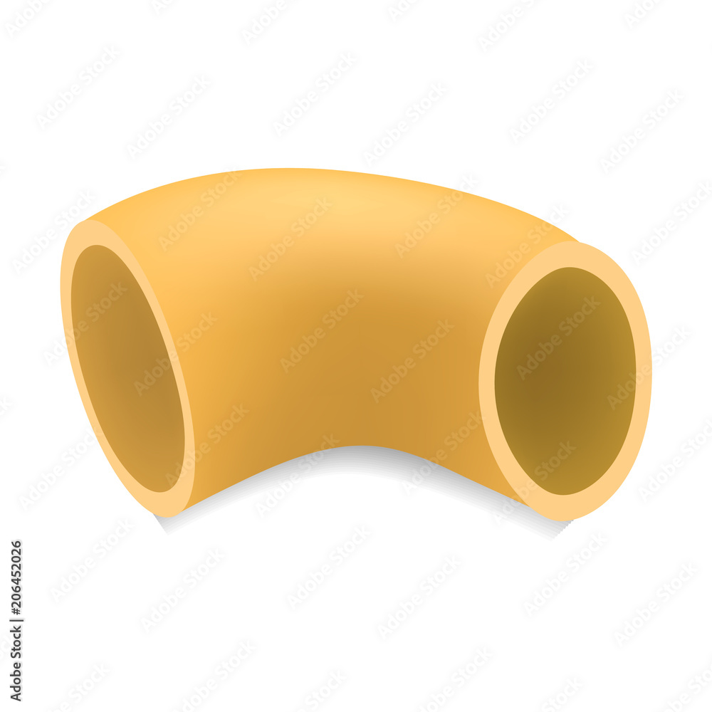 Pipette rigate pasta mockup. Realistic illustration of pipette rigate ...