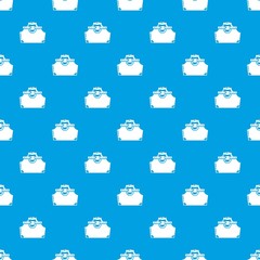  Travel bag woman pattern vector seamless blue repeat for any use