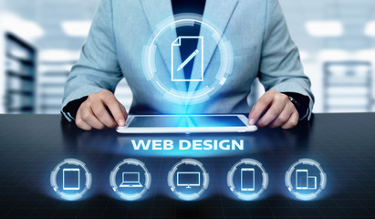 Wall Mural - responsive web desing website business internet technology concept