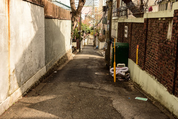 landscape of common old town, narrow street in seoul, korea