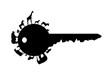 © majivecka - Vector silhouette of key with animal on white background.