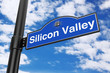 Silicon Valley Road Sign. 3d Rendering