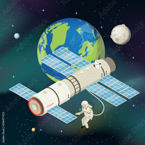 Isometric Galaxy Exploration Concept