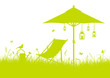 Summer Meadow Canvas Chair & Parasol DIN Light Green