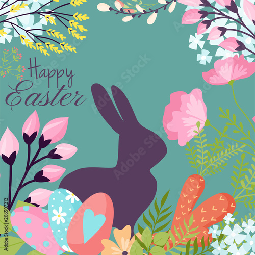 Easter background design vector holiday celebration party wallpaper greeting ...