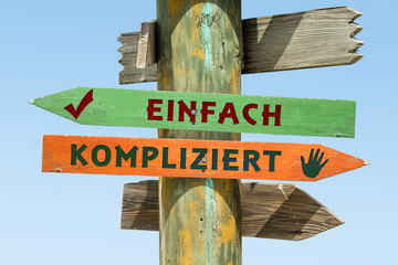 Poster - Schild 326 - Einfach