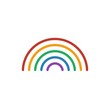 Rainbow color icon vector. Line weather symbol isolated. Trendy flat outline ui sign design. Thin linear graphic pictogram for web site, mobile application. Logo illustration. Eps10