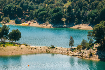 Beautiful mountain landscape near El Chorro Gorge, Andalusia, Spain