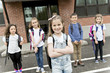© Louis-Photo - A Group of students outside at school standing together