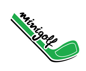 Wall Mural - Minigolf sport icon