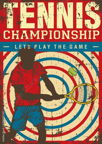 Obrazy tenis tenis-sport-retro-pop-art-plakat-signage