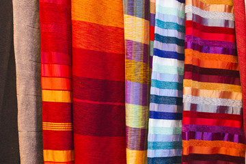 colourful fabric morocco