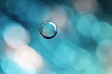 A beautiful blue oil and water photograph perfect for background images