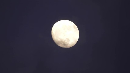 big full moon cloud movement time lapse in 4k