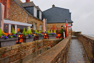 Poster - View in Mont Saint Michel Castle and Island